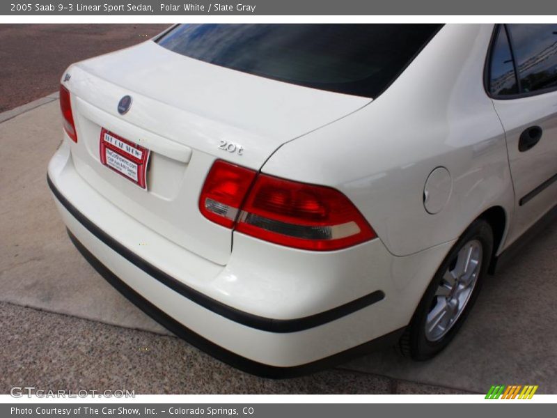 Polar White / Slate Gray 2005 Saab 9-3 Linear Sport Sedan