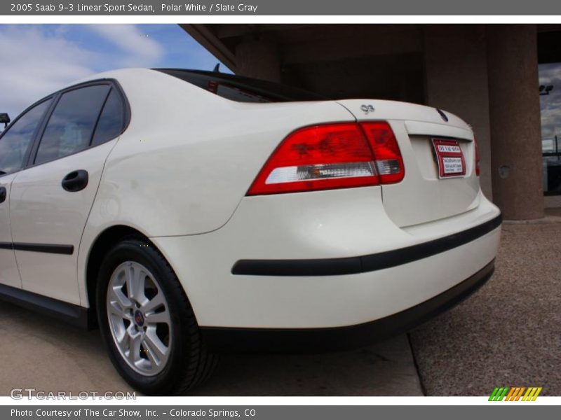 Polar White / Slate Gray 2005 Saab 9-3 Linear Sport Sedan