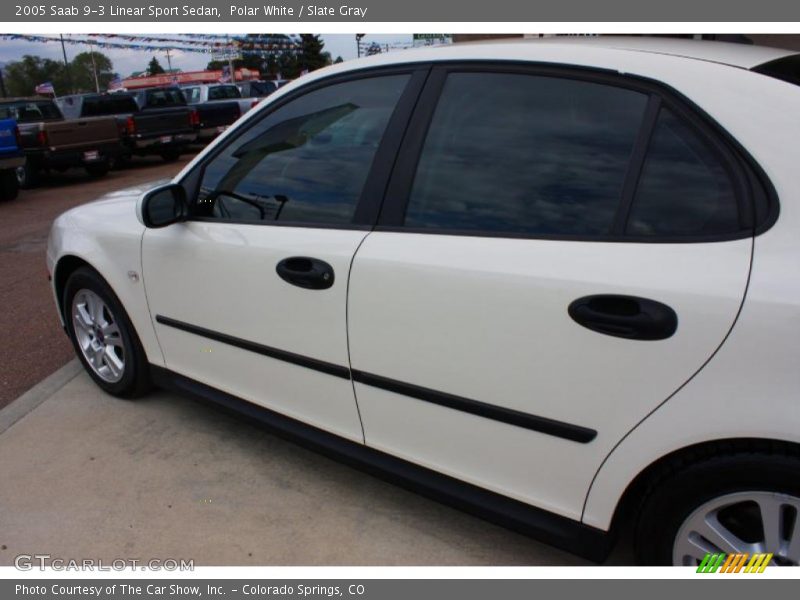 Polar White / Slate Gray 2005 Saab 9-3 Linear Sport Sedan