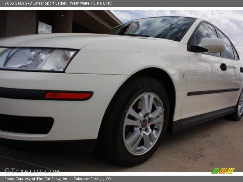 Polar White / Slate Gray 2005 Saab 9-3 Linear Sport Sedan