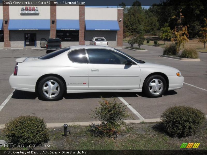 White / Neutral Beige 2003 Chevrolet Monte Carlo SS