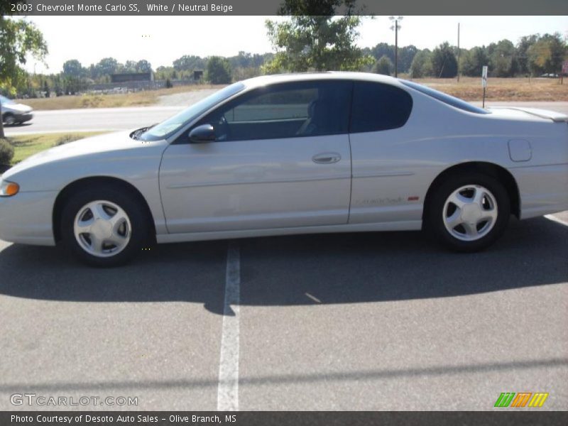 White / Neutral Beige 2003 Chevrolet Monte Carlo SS