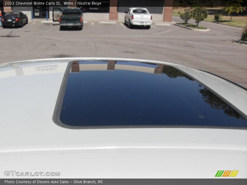 White / Neutral Beige 2003 Chevrolet Monte Carlo SS