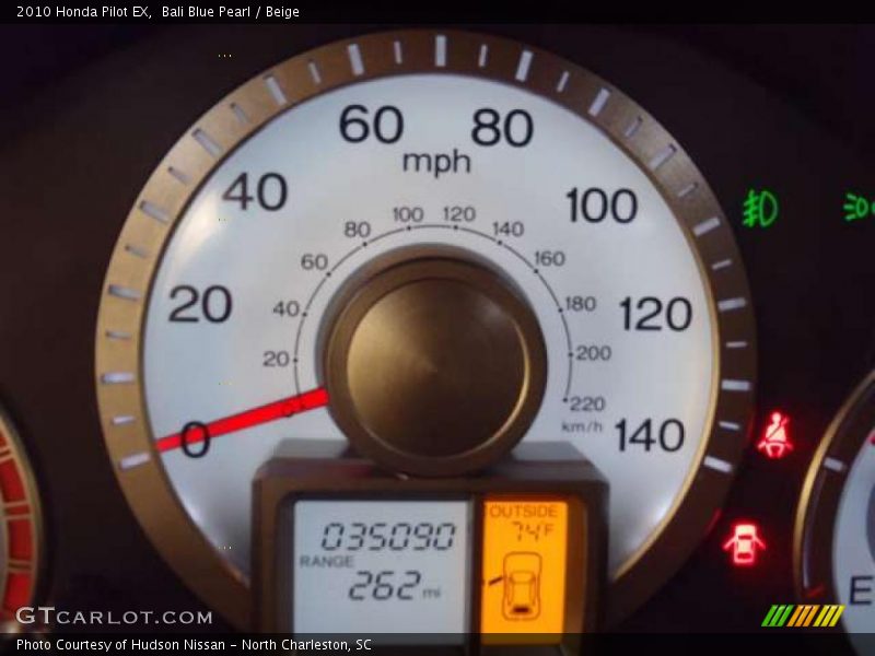 Bali Blue Pearl / Beige 2010 Honda Pilot EX