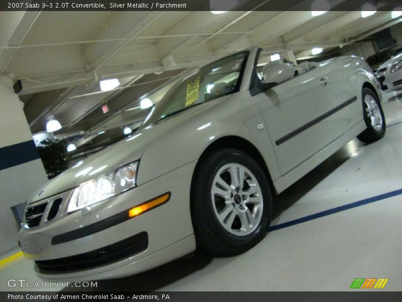 Silver Metallic / Parchment 2007 Saab 9-3 2.0T Convertible