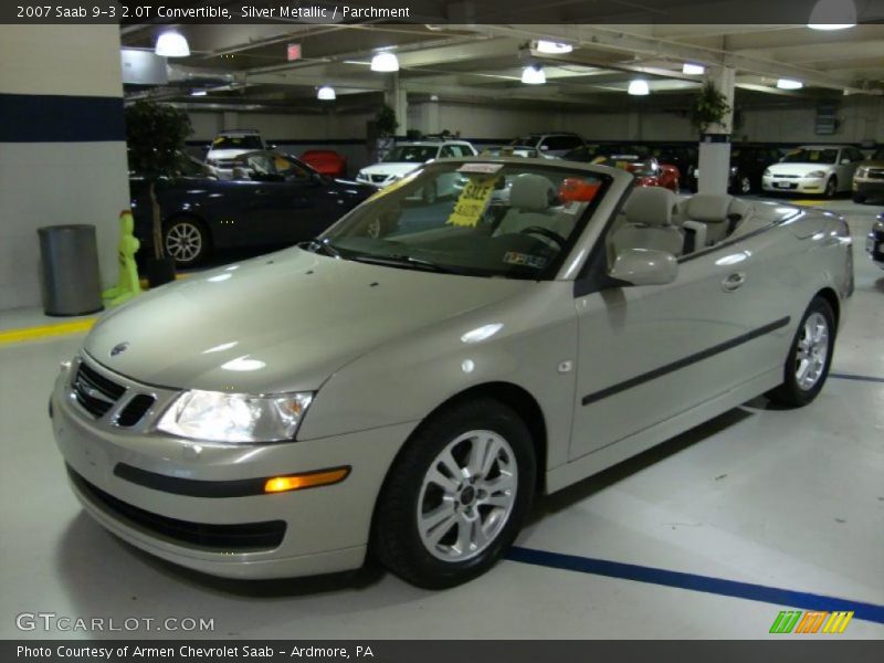 Silver Metallic / Parchment 2007 Saab 9-3 2.0T Convertible