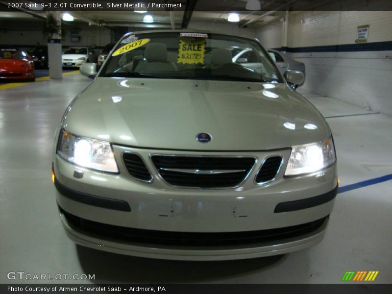 Silver Metallic / Parchment 2007 Saab 9-3 2.0T Convertible