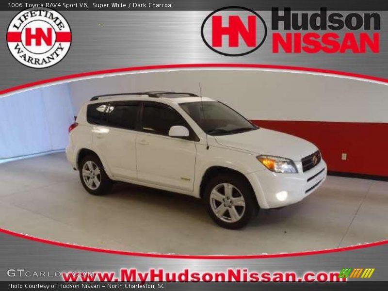 Super White / Dark Charcoal 2006 Toyota RAV4 Sport V6