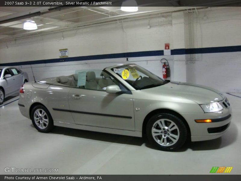 Silver Metallic / Parchment 2007 Saab 9-3 2.0T Convertible