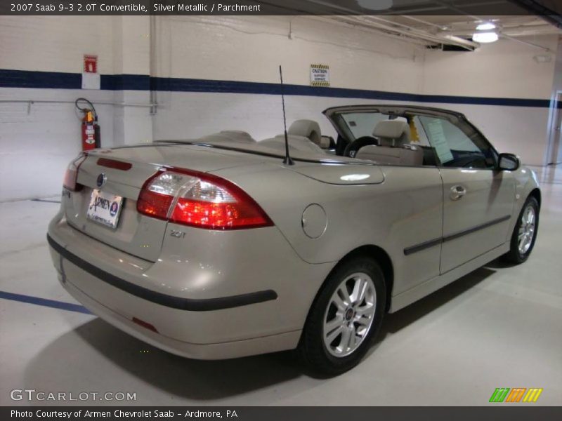 Silver Metallic / Parchment 2007 Saab 9-3 2.0T Convertible