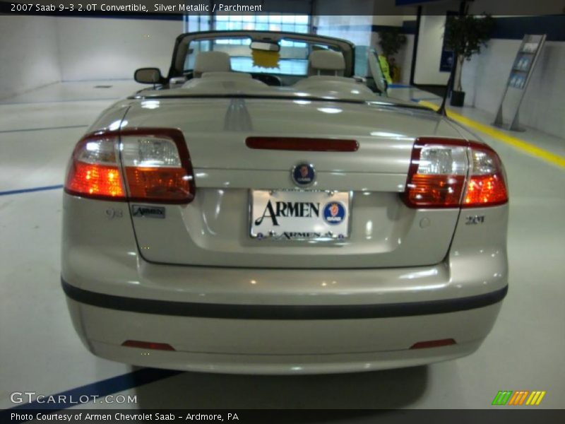 Silver Metallic / Parchment 2007 Saab 9-3 2.0T Convertible