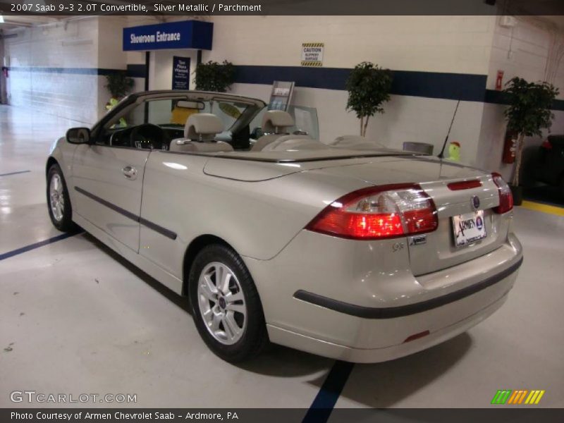 Silver Metallic / Parchment 2007 Saab 9-3 2.0T Convertible