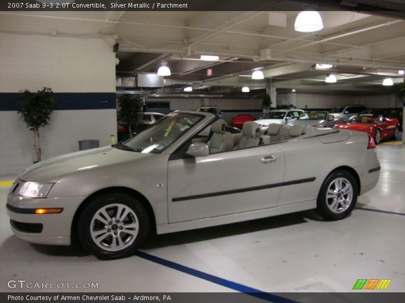 Silver Metallic / Parchment 2007 Saab 9-3 2.0T Convertible