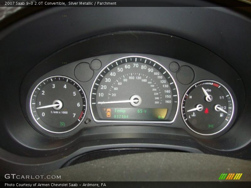 Silver Metallic / Parchment 2007 Saab 9-3 2.0T Convertible