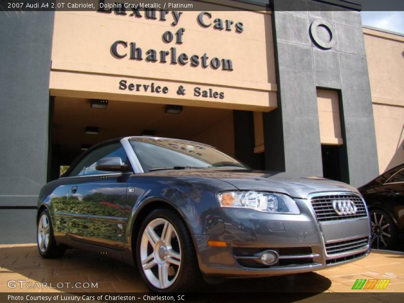 Dolphin Gray Metallic / Platinum 2007 Audi A4 2.0T Cabriolet