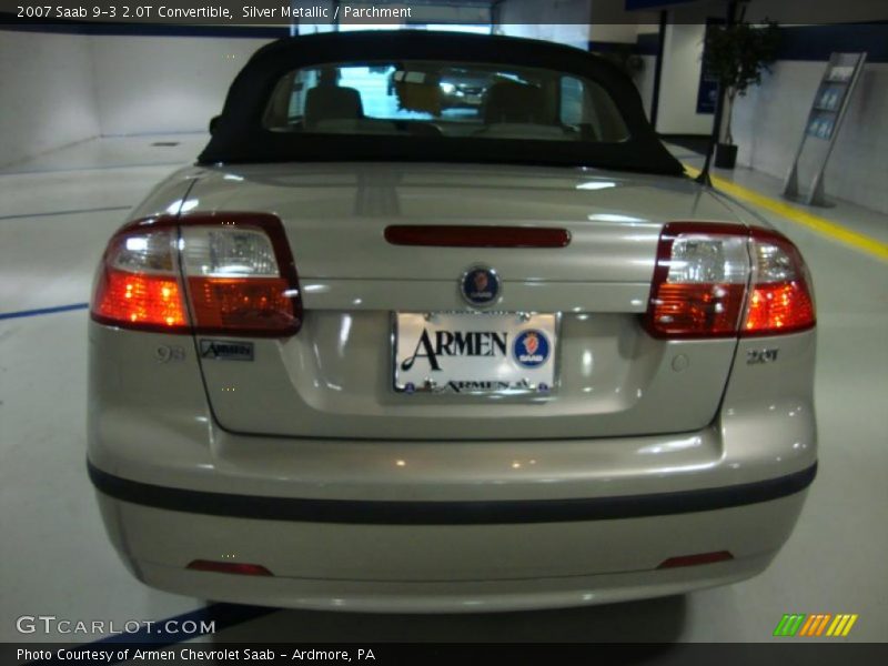 Silver Metallic / Parchment 2007 Saab 9-3 2.0T Convertible