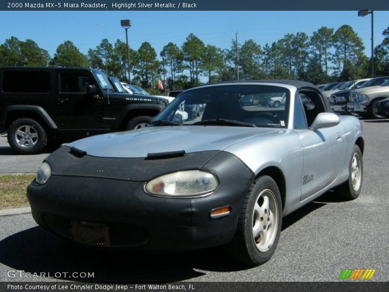Highlight Silver Metallic / Black 2000 Mazda MX-5 Miata Roadster