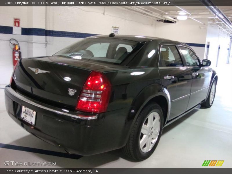 Brilliant Black Crystal Pearl / Dark Slate Gray/Medium Slate Gray 2005 Chrysler 300 C HEMI AWD