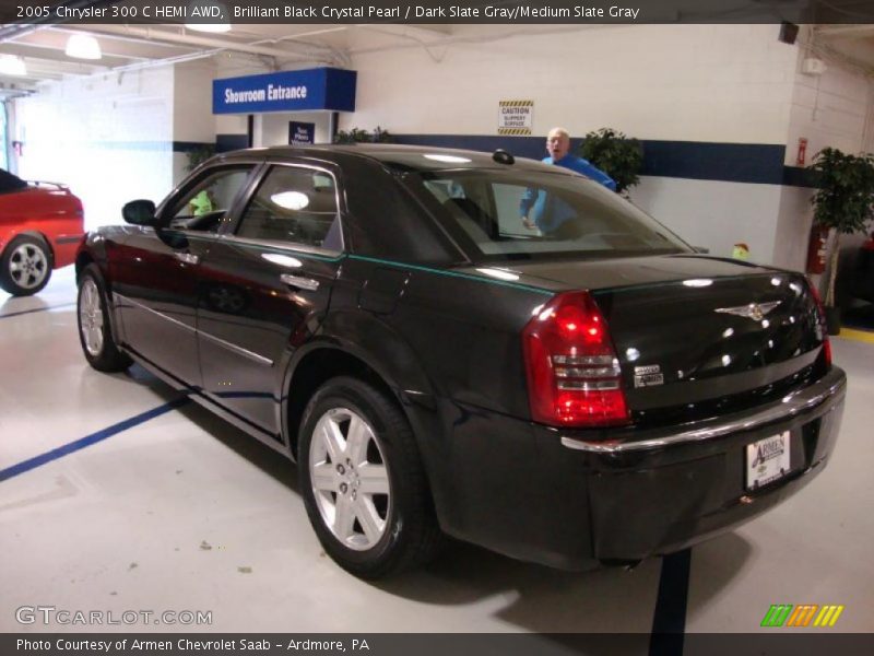Brilliant Black Crystal Pearl / Dark Slate Gray/Medium Slate Gray 2005 Chrysler 300 C HEMI AWD