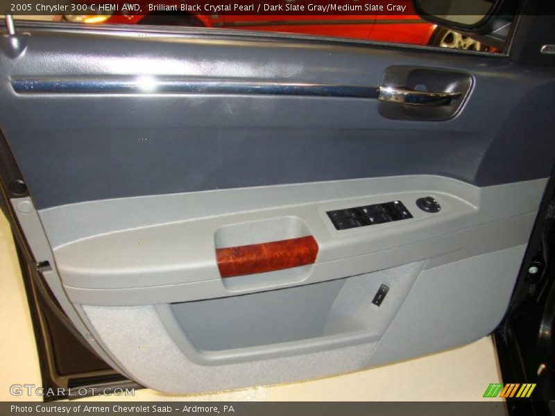 Brilliant Black Crystal Pearl / Dark Slate Gray/Medium Slate Gray 2005 Chrysler 300 C HEMI AWD