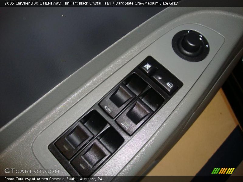 Brilliant Black Crystal Pearl / Dark Slate Gray/Medium Slate Gray 2005 Chrysler 300 C HEMI AWD