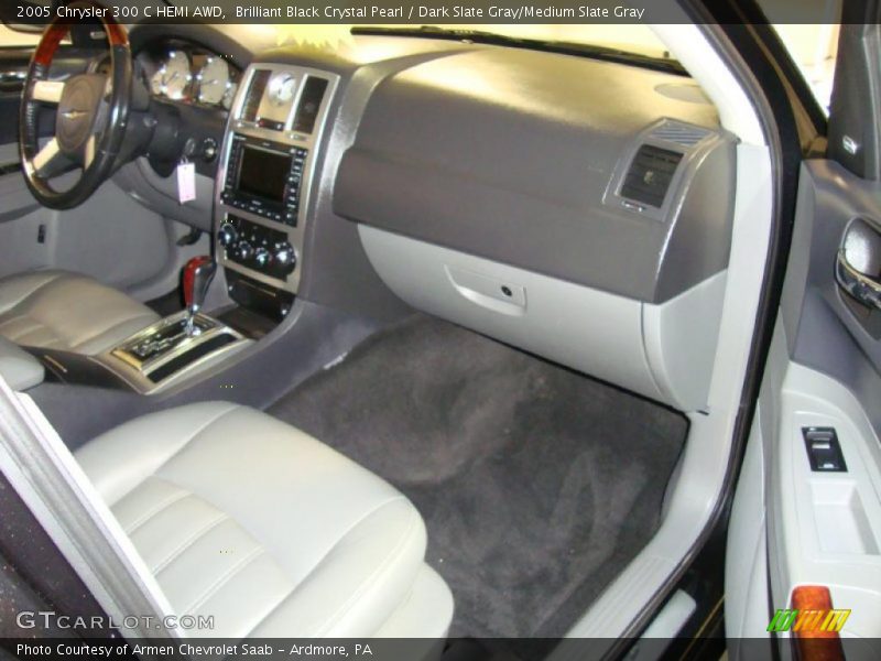 Brilliant Black Crystal Pearl / Dark Slate Gray/Medium Slate Gray 2005 Chrysler 300 C HEMI AWD