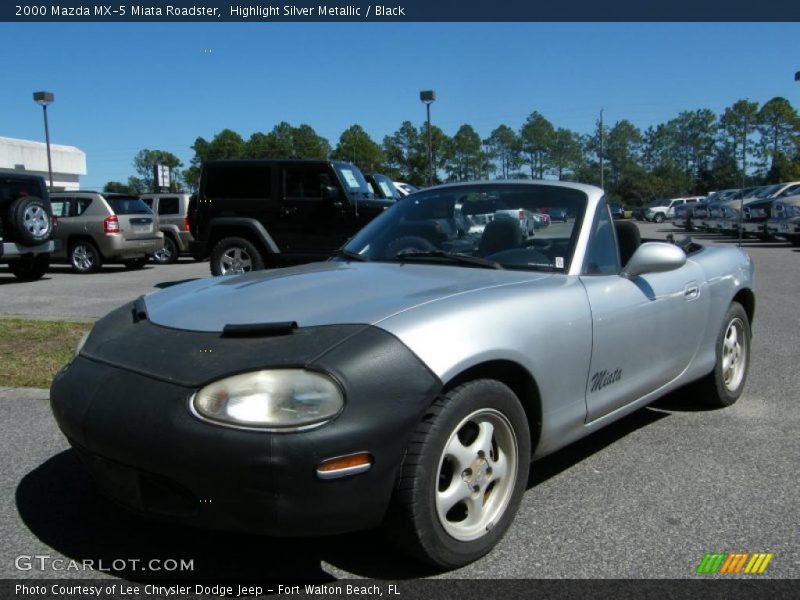 Highlight Silver Metallic / Black 2000 Mazda MX-5 Miata Roadster