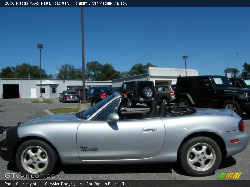 Highlight Silver Metallic / Black 2000 Mazda MX-5 Miata Roadster