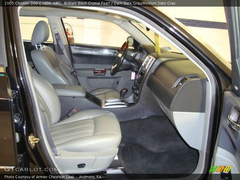 Brilliant Black Crystal Pearl / Dark Slate Gray/Medium Slate Gray 2005 Chrysler 300 C HEMI AWD