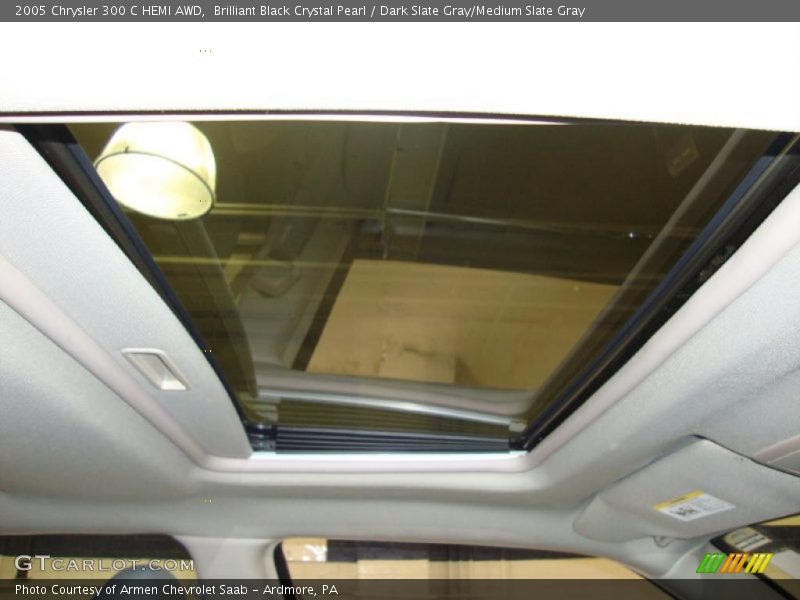 Brilliant Black Crystal Pearl / Dark Slate Gray/Medium Slate Gray 2005 Chrysler 300 C HEMI AWD