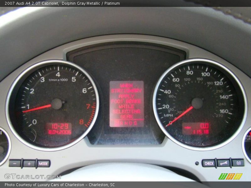 Dolphin Gray Metallic / Platinum 2007 Audi A4 2.0T Cabriolet