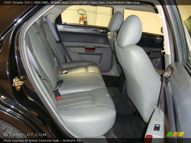 Brilliant Black Crystal Pearl / Dark Slate Gray/Medium Slate Gray 2005 Chrysler 300 C HEMI AWD