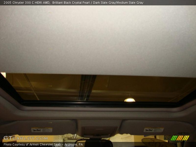 Brilliant Black Crystal Pearl / Dark Slate Gray/Medium Slate Gray 2005 Chrysler 300 C HEMI AWD