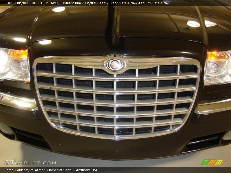Brilliant Black Crystal Pearl / Dark Slate Gray/Medium Slate Gray 2005 Chrysler 300 C HEMI AWD