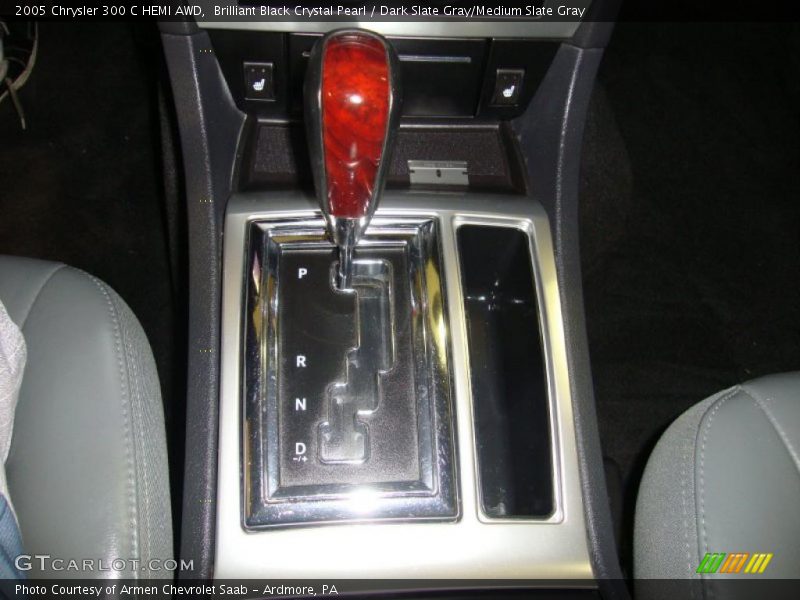 Brilliant Black Crystal Pearl / Dark Slate Gray/Medium Slate Gray 2005 Chrysler 300 C HEMI AWD