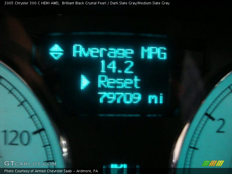 Brilliant Black Crystal Pearl / Dark Slate Gray/Medium Slate Gray 2005 Chrysler 300 C HEMI AWD