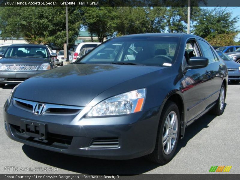 Graphite Pearl / Gray 2007 Honda Accord SE Sedan