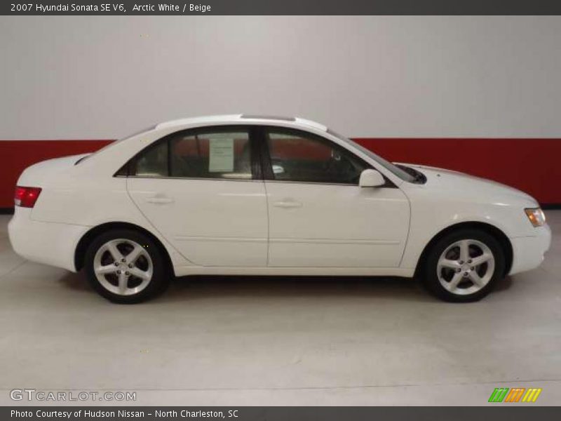 Arctic White / Beige 2007 Hyundai Sonata SE V6