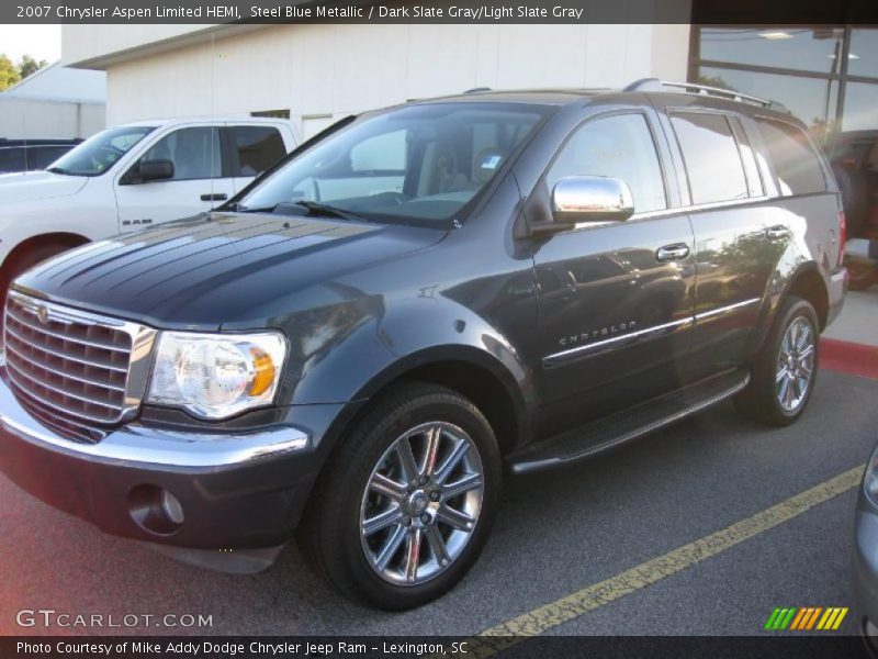 Steel Blue Metallic / Dark Slate Gray/Light Slate Gray 2007 Chrysler Aspen Limited HEMI