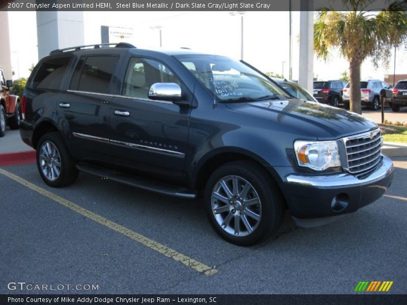 Steel Blue Metallic / Dark Slate Gray/Light Slate Gray 2007 Chrysler Aspen Limited HEMI