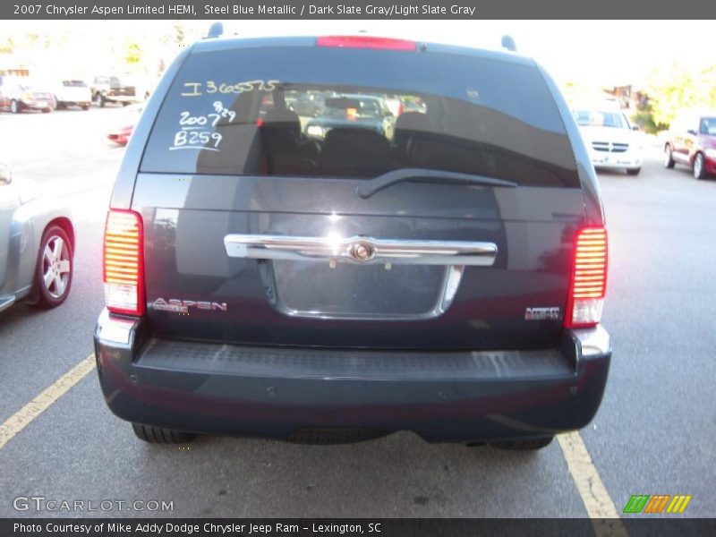 Steel Blue Metallic / Dark Slate Gray/Light Slate Gray 2007 Chrysler Aspen Limited HEMI