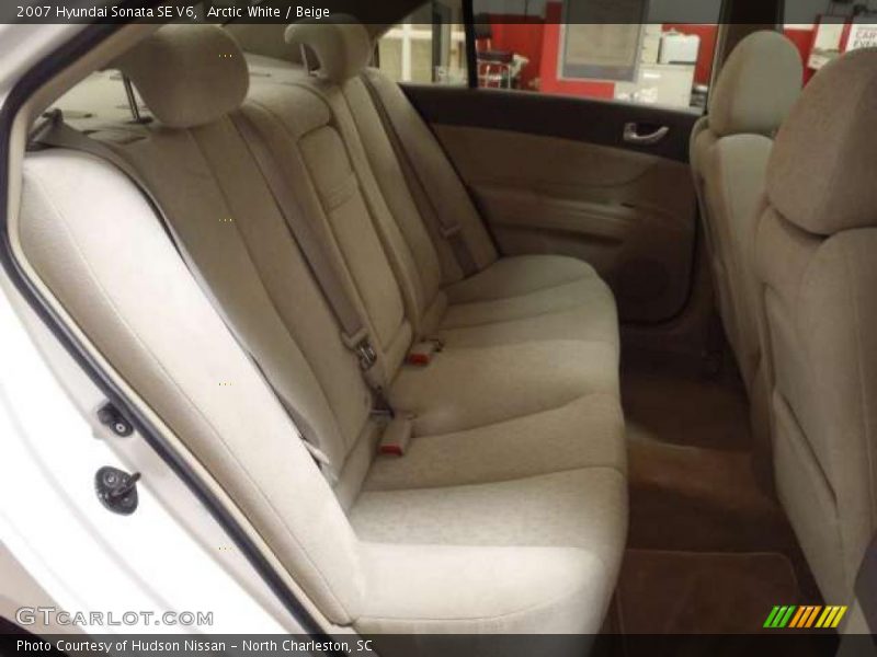 Arctic White / Beige 2007 Hyundai Sonata SE V6