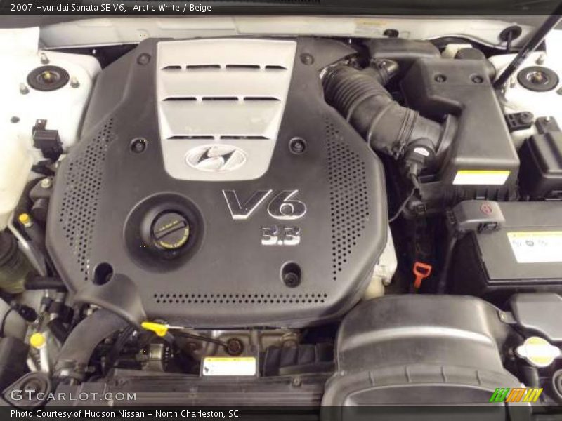 Arctic White / Beige 2007 Hyundai Sonata SE V6