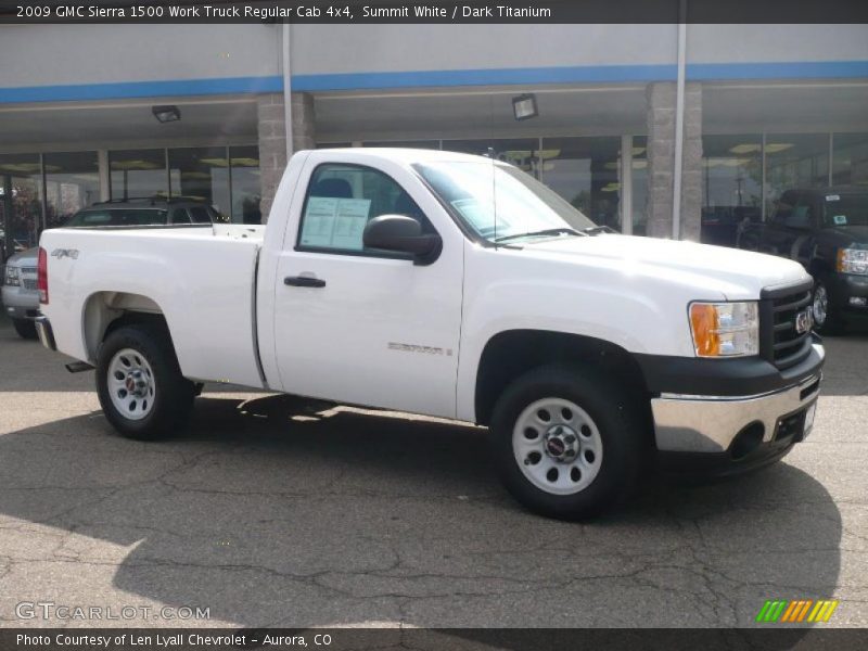 Summit White / Dark Titanium 2009 GMC Sierra 1500 Work Truck Regular Cab 4x4