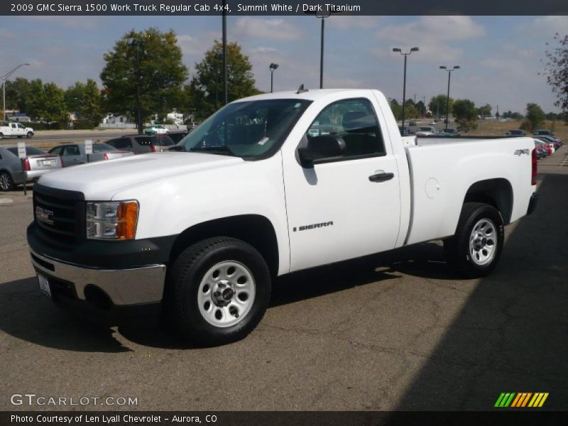 Summit White / Dark Titanium 2009 GMC Sierra 1500 Work Truck Regular Cab 4x4