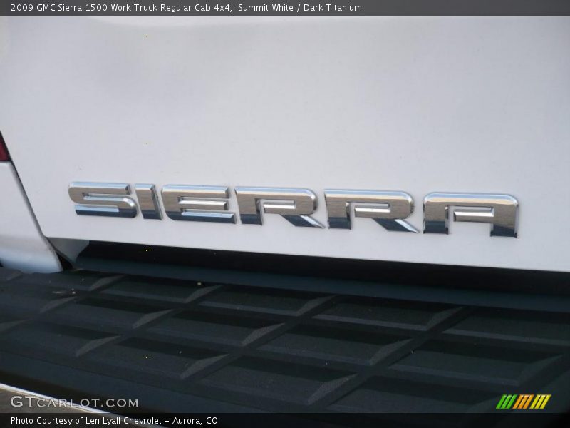 Summit White / Dark Titanium 2009 GMC Sierra 1500 Work Truck Regular Cab 4x4
