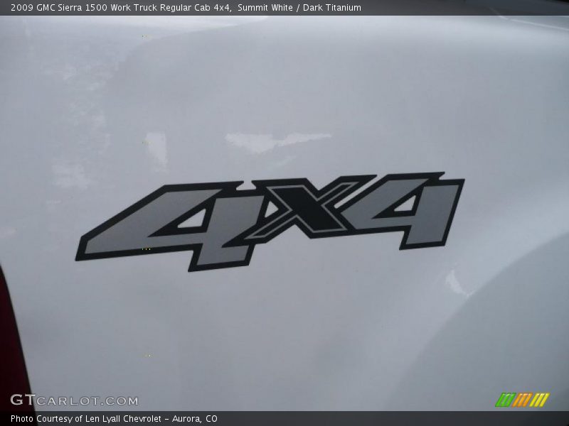 Summit White / Dark Titanium 2009 GMC Sierra 1500 Work Truck Regular Cab 4x4