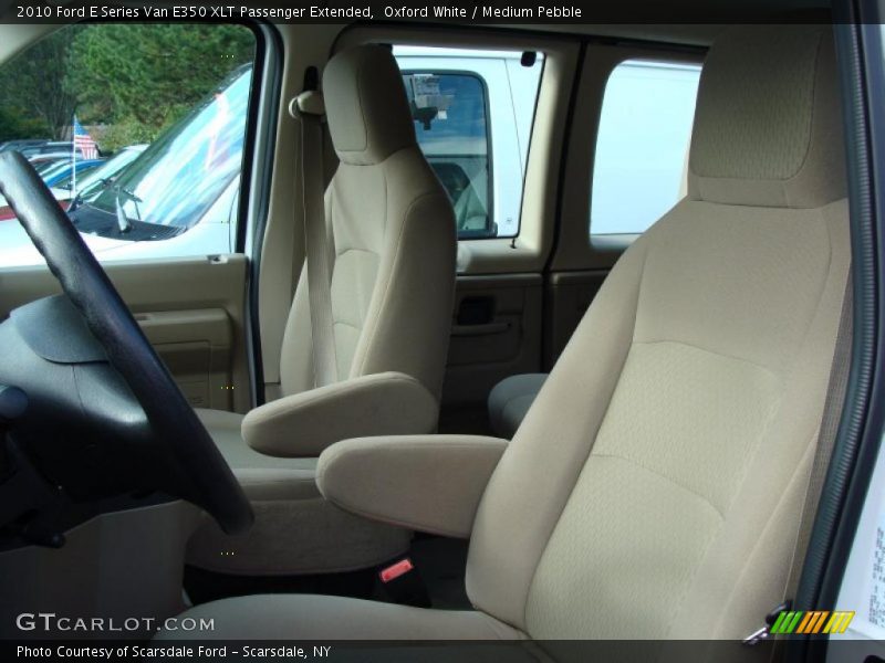 Oxford White / Medium Pebble 2010 Ford E Series Van E350 XLT Passenger Extended