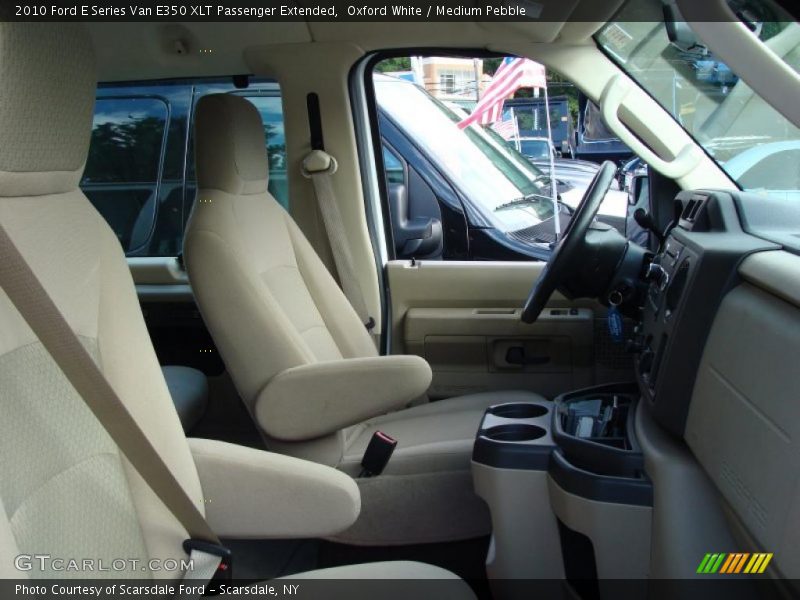 Oxford White / Medium Pebble 2010 Ford E Series Van E350 XLT Passenger Extended