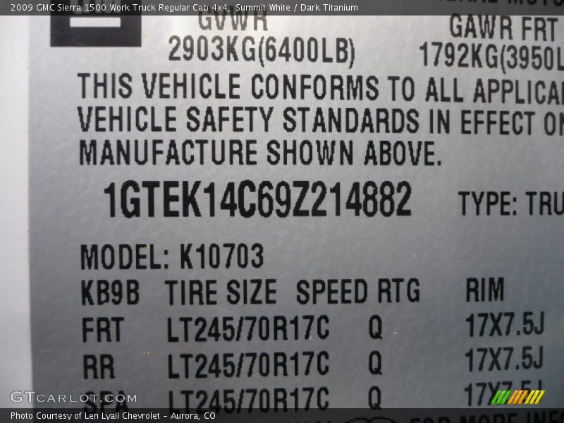 Summit White / Dark Titanium 2009 GMC Sierra 1500 Work Truck Regular Cab 4x4
